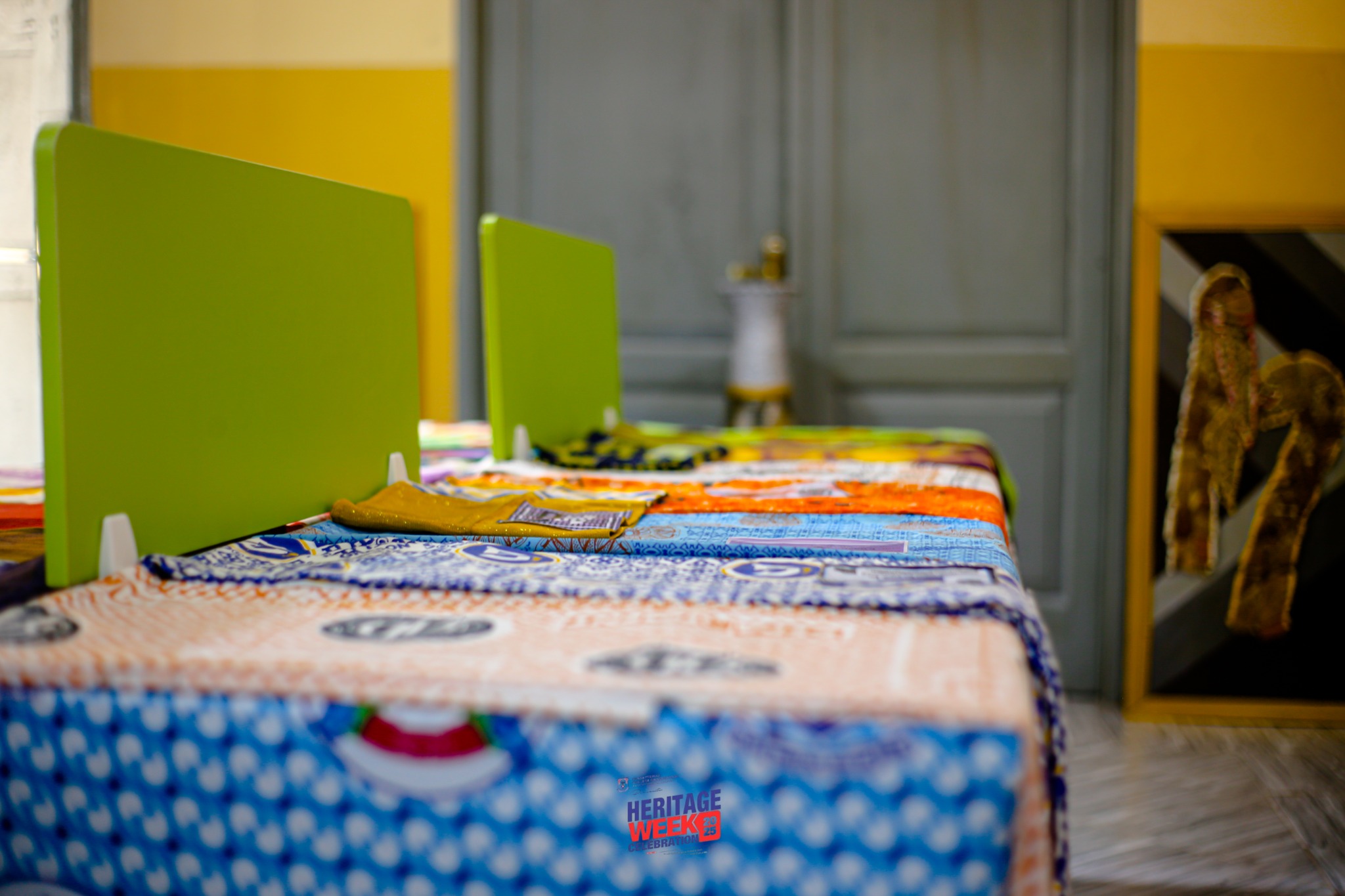 Traditional fabrics and cultural exhibition