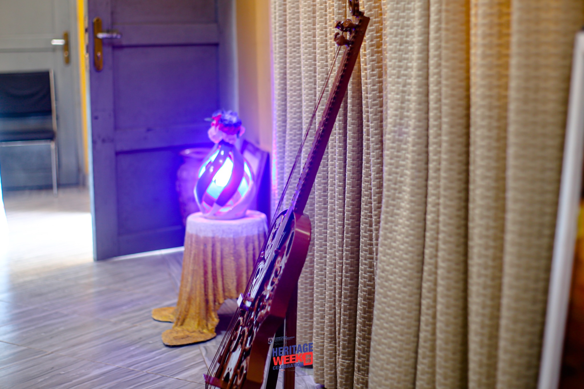 Traditional musical instrument display